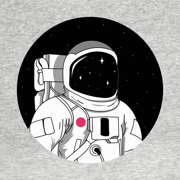 Astronaut in Outer Space Cartoon by SLAG_Creative